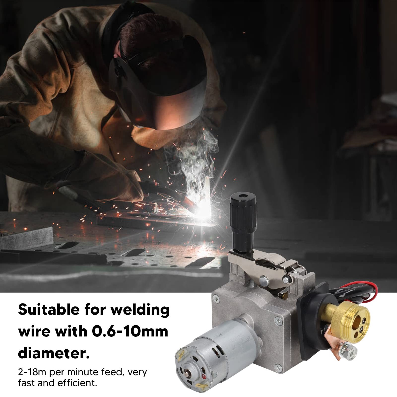 Mig Welder Roll Wire Feed Motor, DC 24V 40W Automatic Feed Soldering Wire Fee…