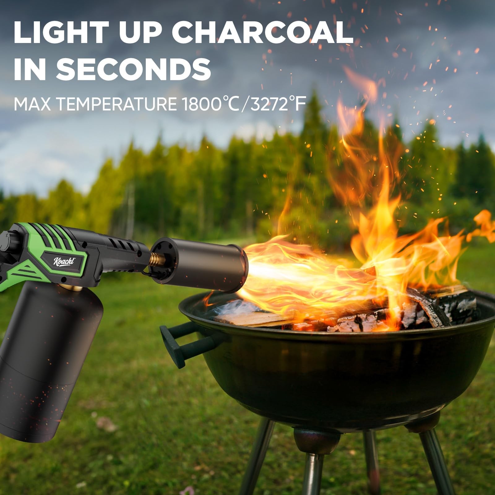 KOACKL Powerful Propane Torch, Torch Head, Standard, Green&black