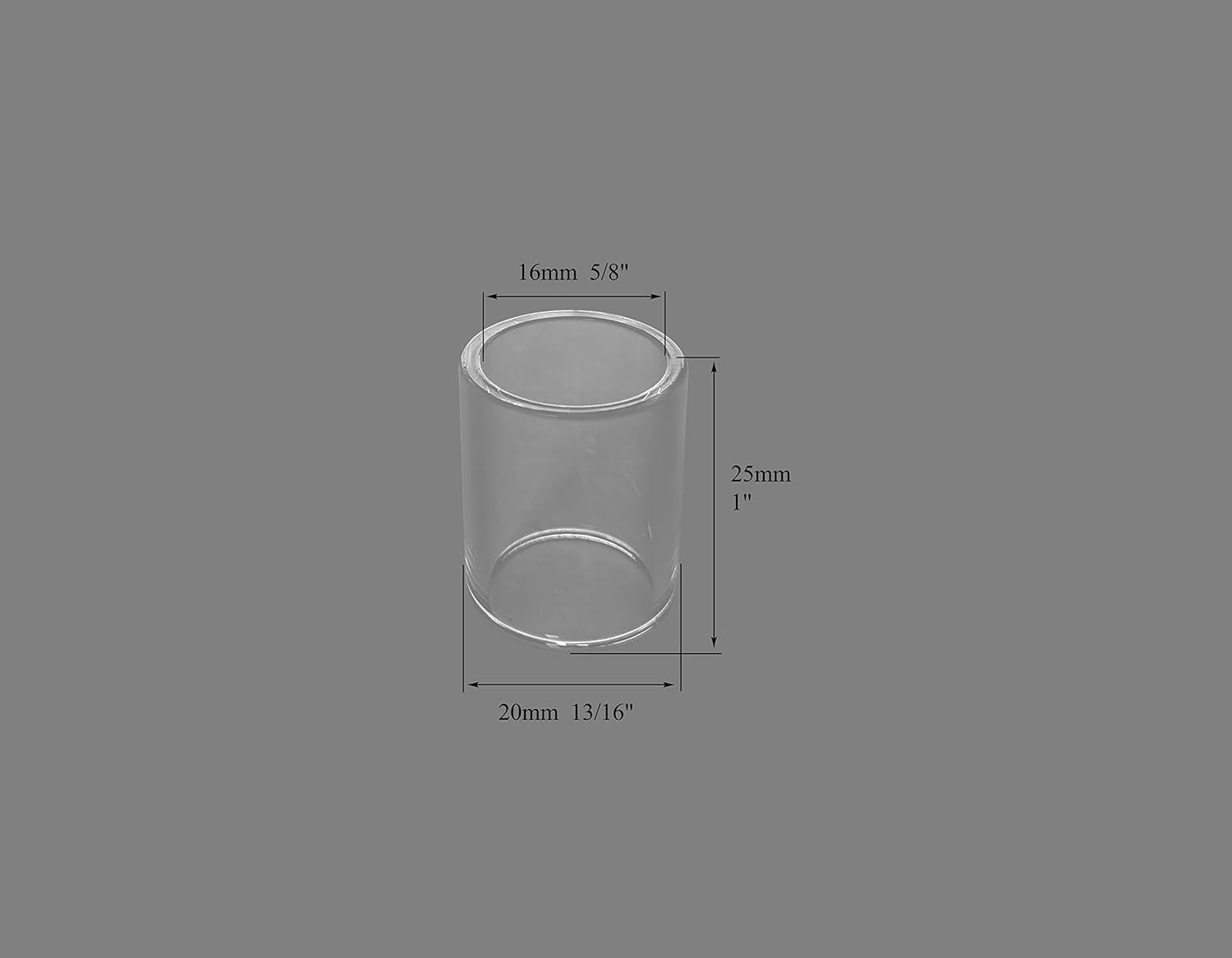 TIG Stubby Gas Lens Collet Bodies 17GL332 10N24S 3/32″ Glass Cup Clear Quartz No