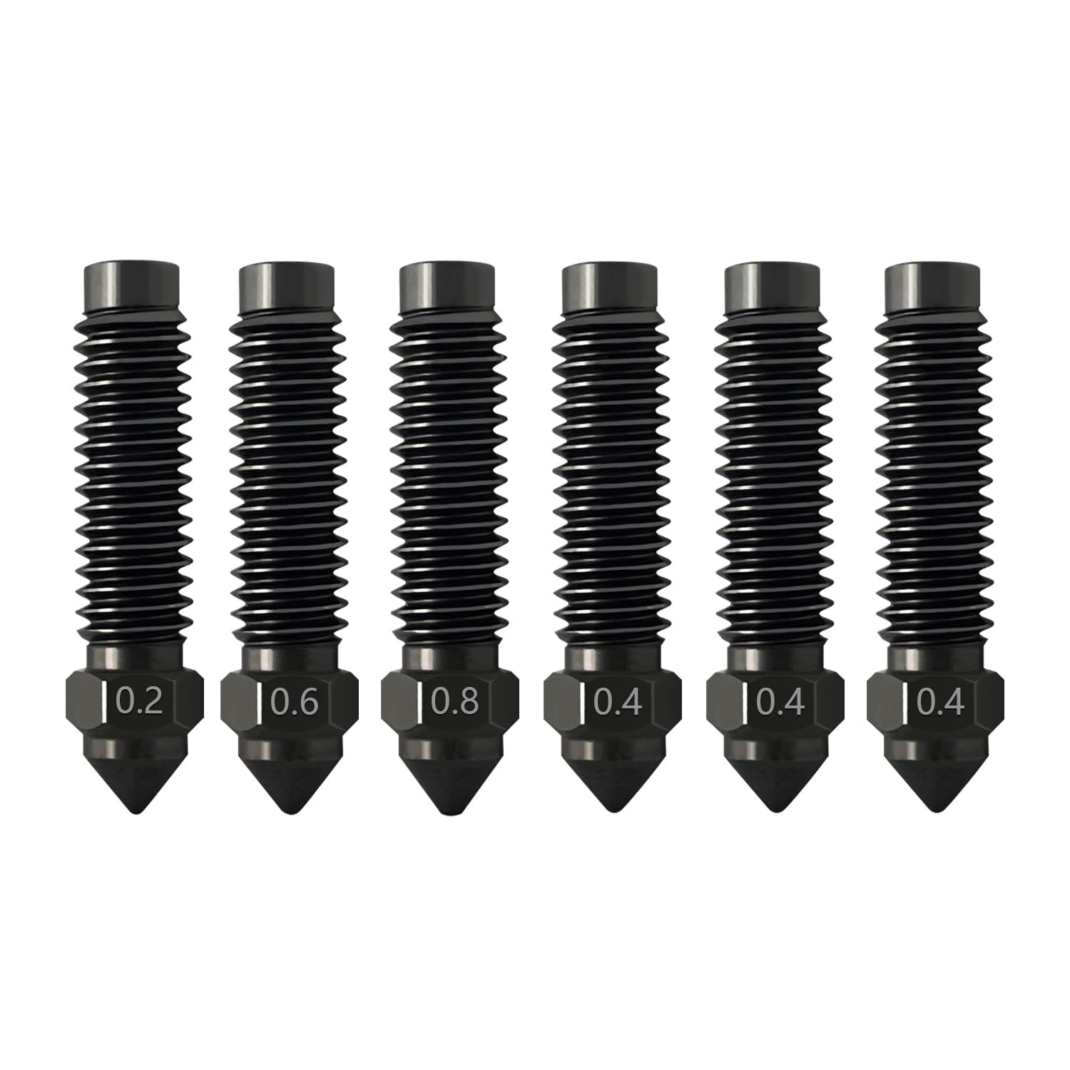 HzdaDeve 6PCS 0.2MM 0.4MM 0.6MM 0.8MM Hardened 0.2MM, 0.4MM, 0.6MM,