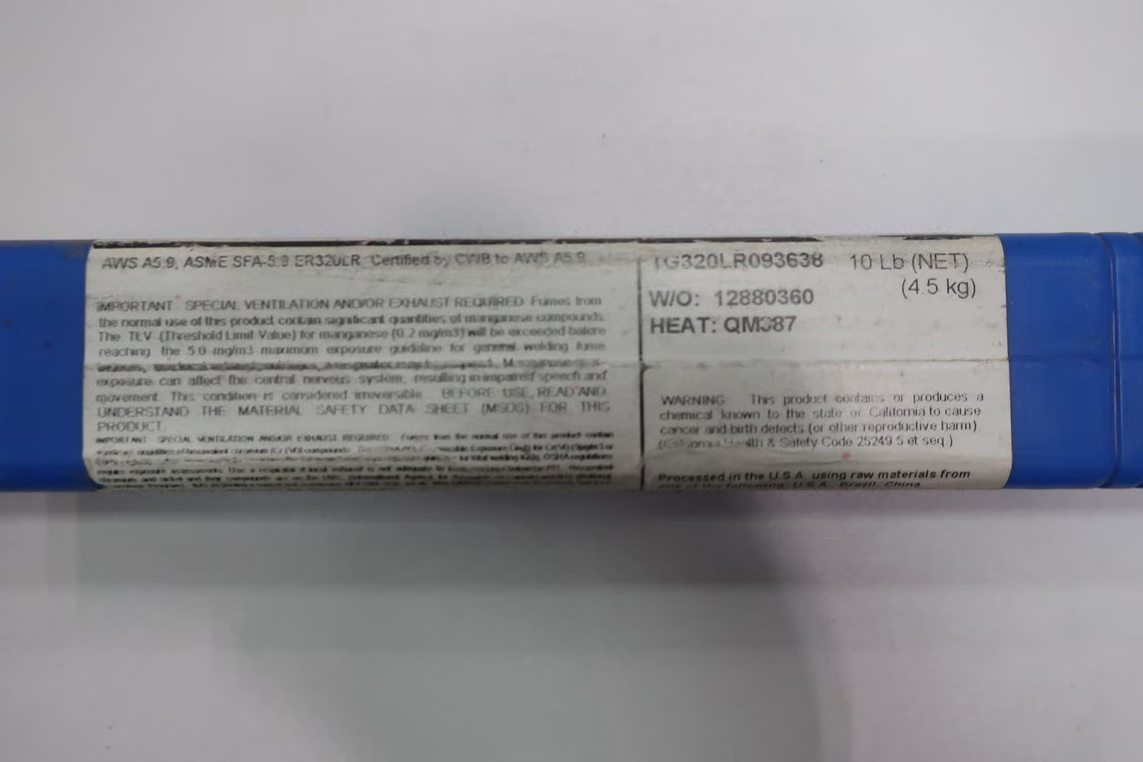 Techalloy TG320LR093638 Er320lr Stainless Electrode 3/32in X 36in 10lb