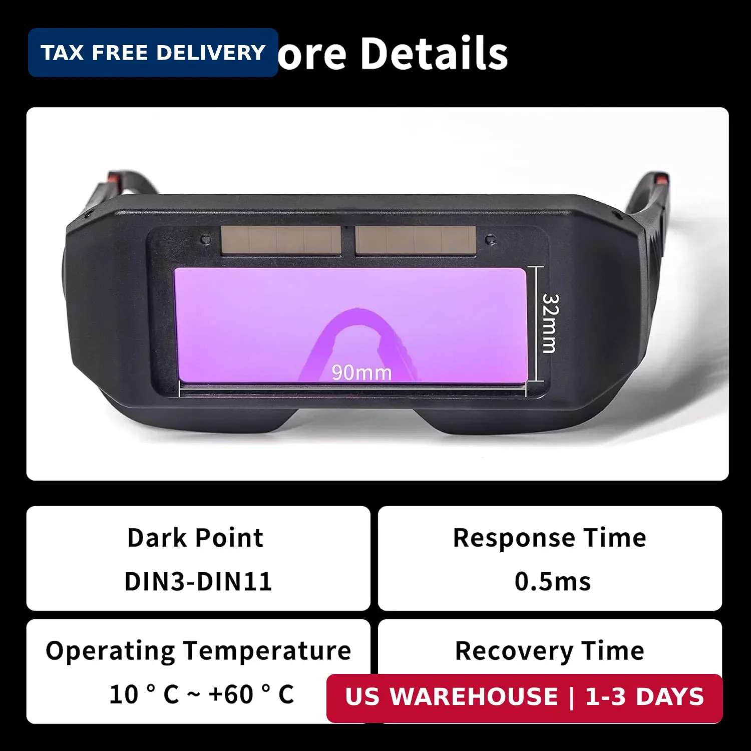 LCD Welding Glasses Safety Protective Solar Powered Auto Darkening Welding Goggl