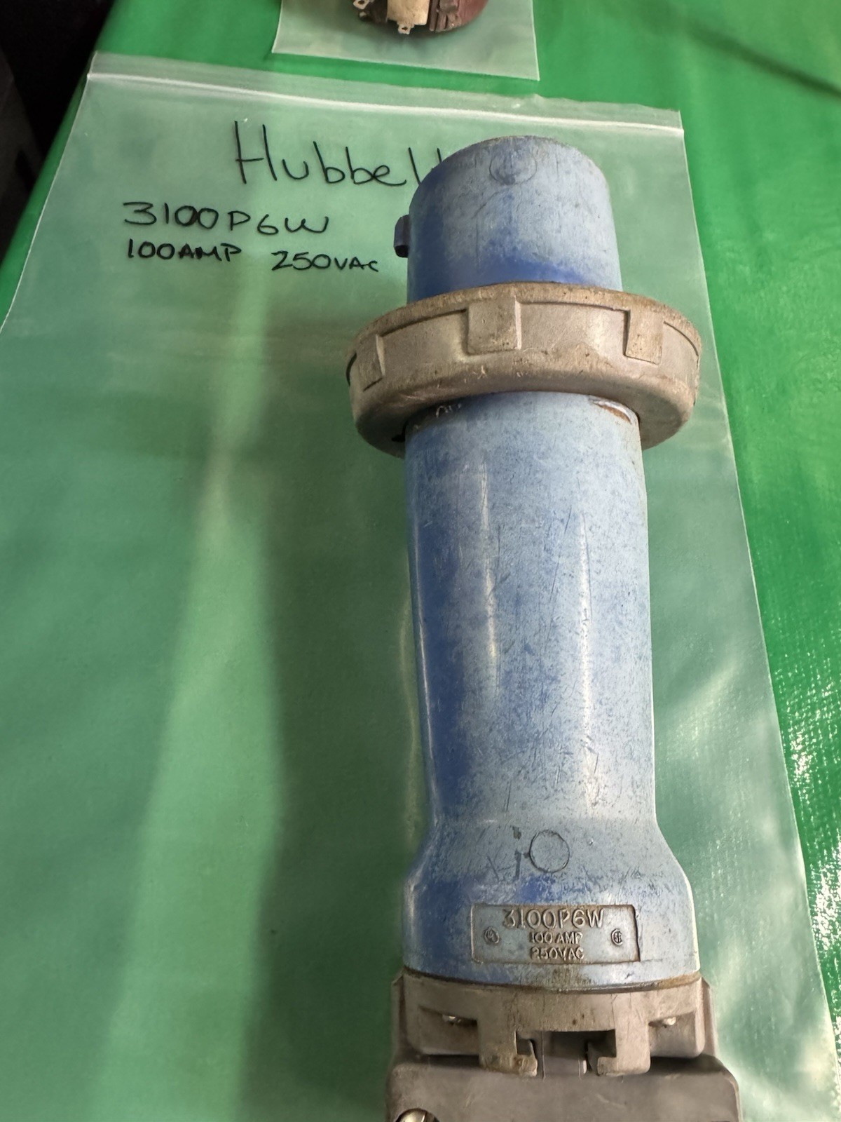 3100P6w 100 Amp Amp 250 Volt Hubbel Plug Used Tested Single Phase