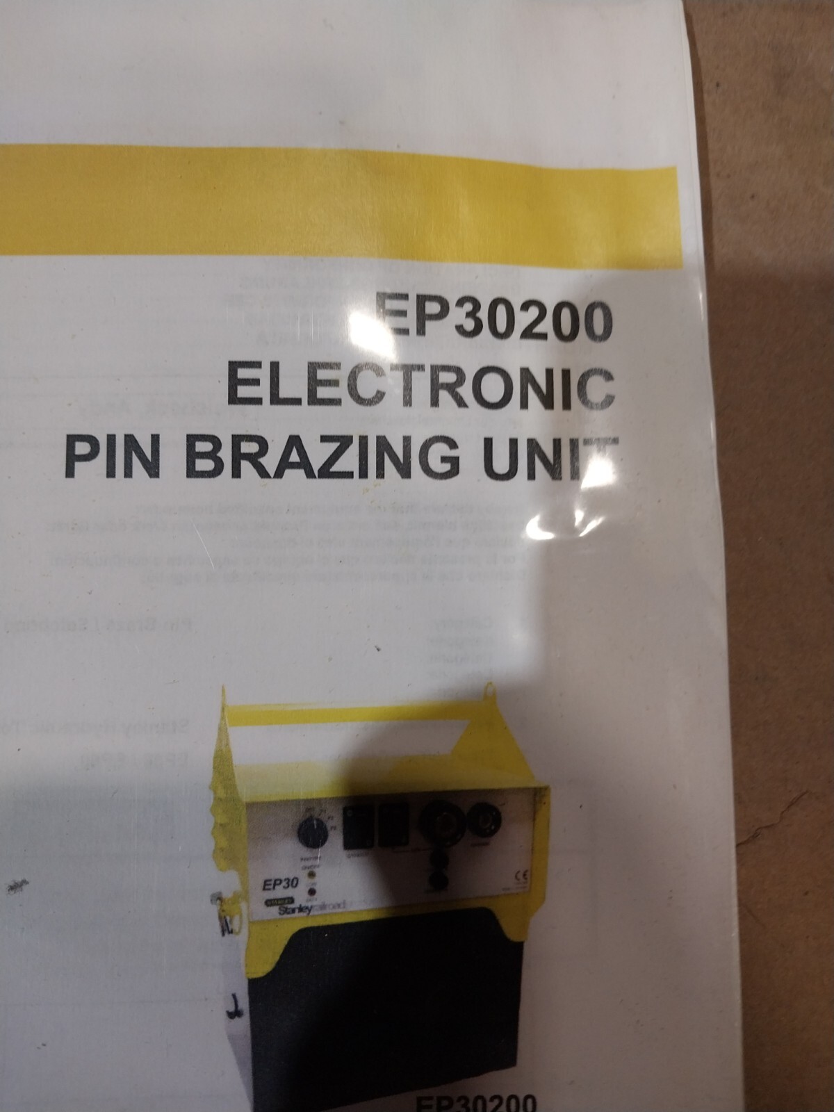 Stanley EP30200 Electronic Pin Brazing Unit New