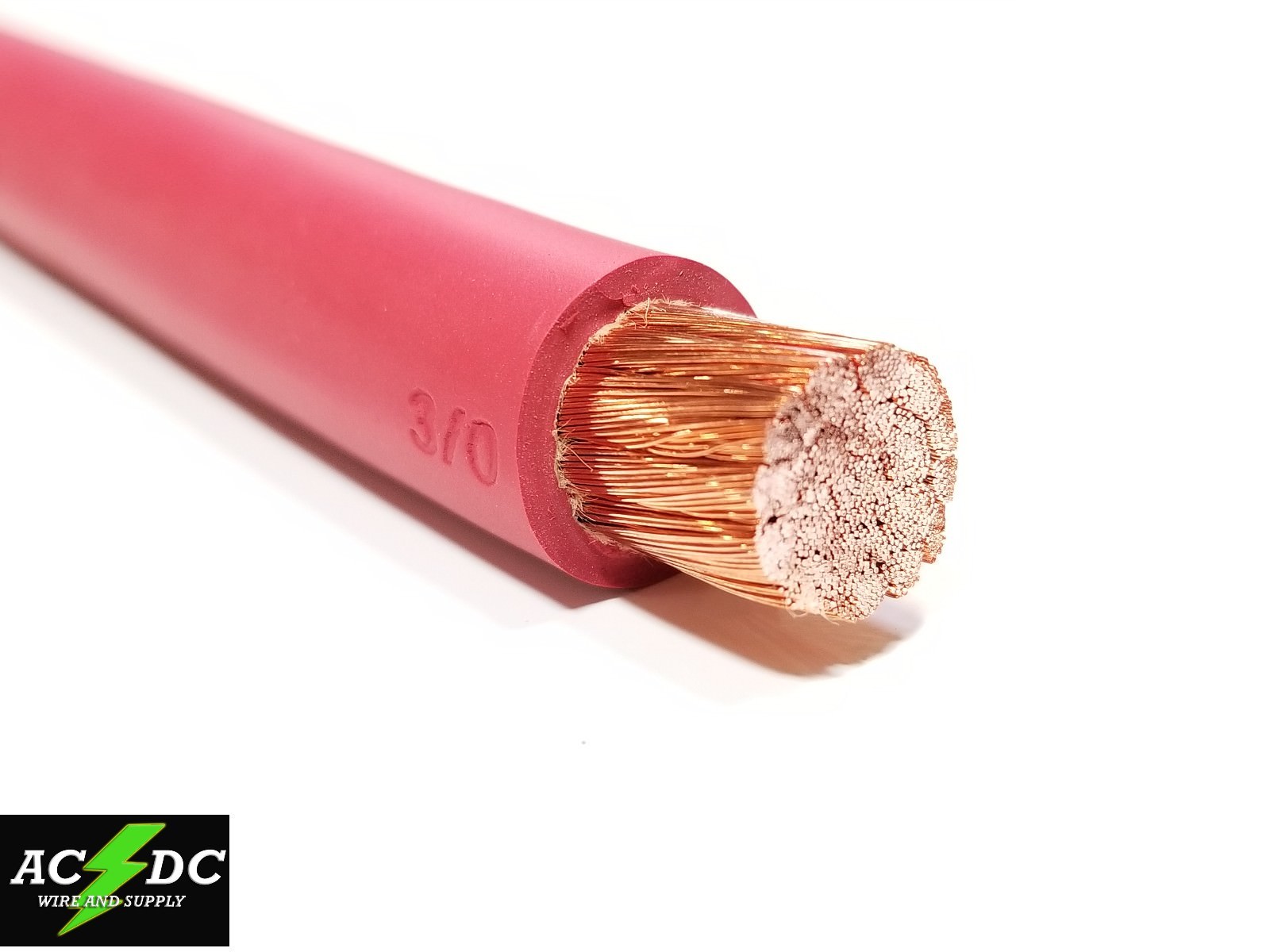 WELDING CABLE 3/0 RED 20 ft BATTERY LEADS USA NEW Gauge Copper AWG 600V SAE