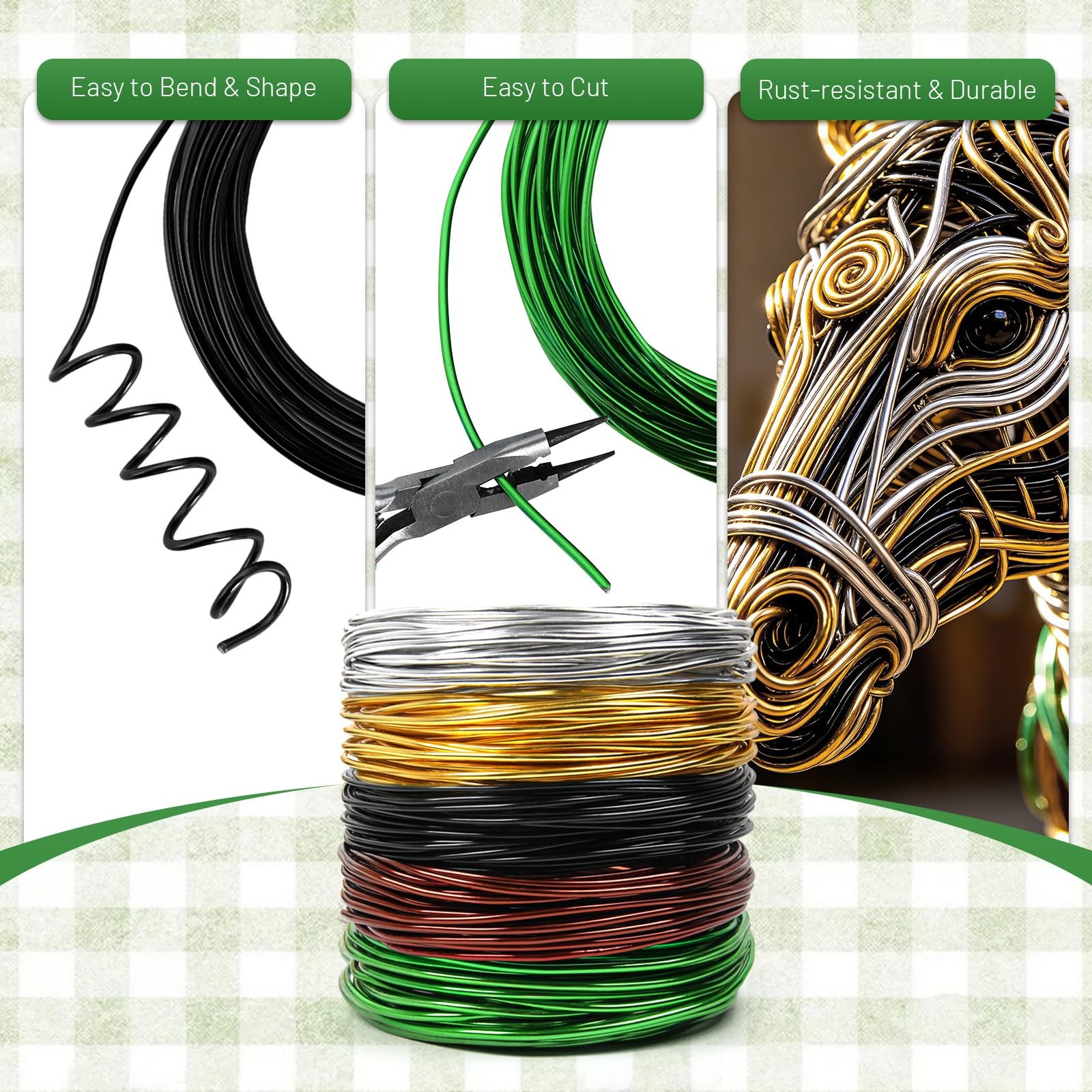 50 ft Silver Color Aluminum Craft Wire, 12 Gauge 2mm 12 Gauge, 50 ft,
