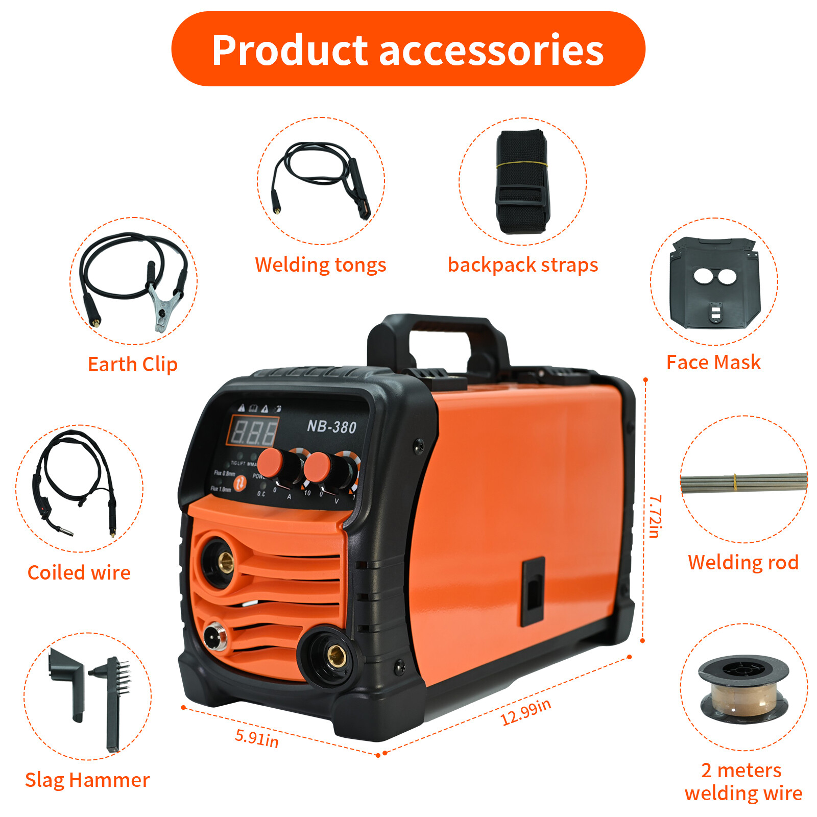 New Gas Shielded Welding Machine AC110V MIG-250 3-in-1 TIG MIG USA