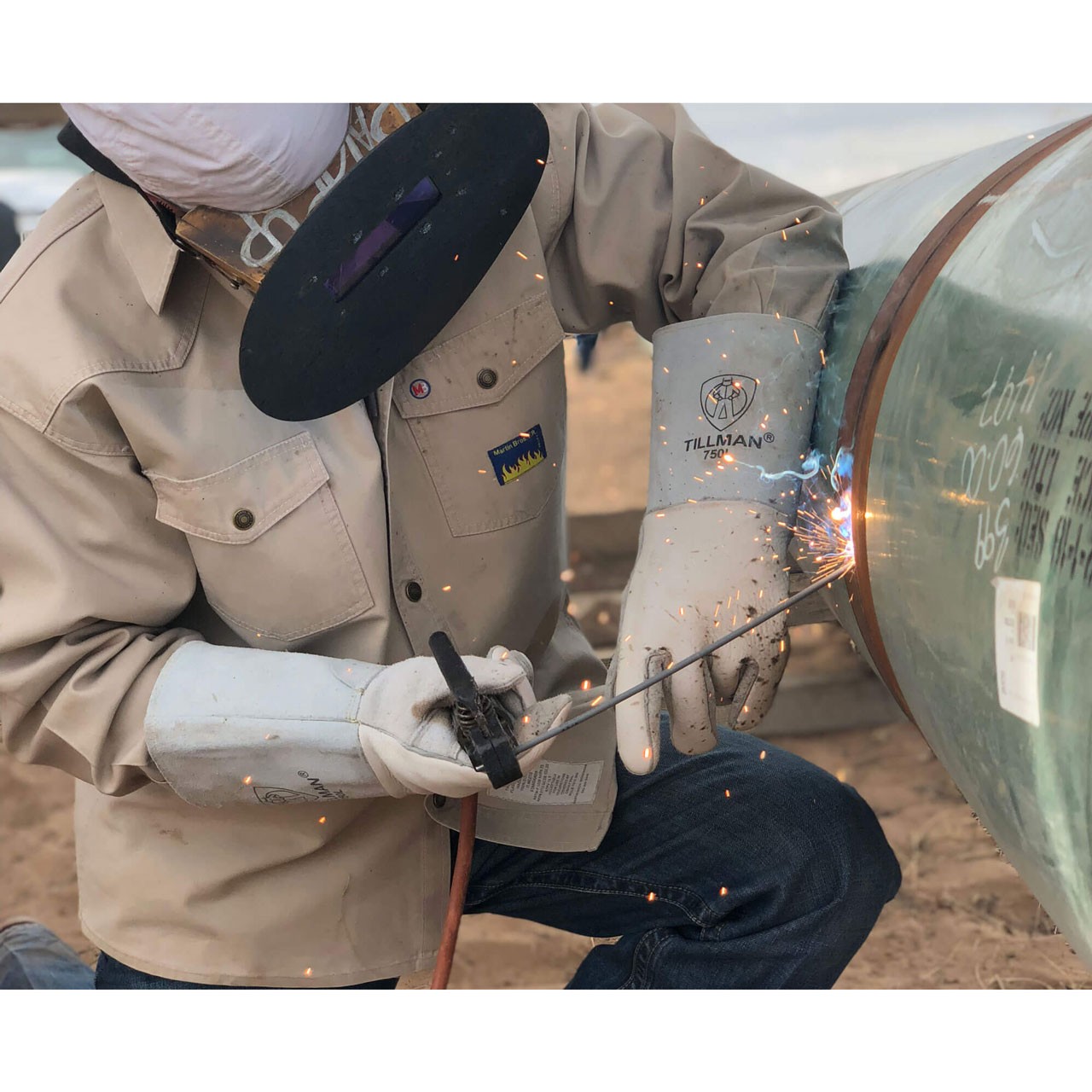 Tillman 750 Premium Top Grain Elkskin Welding Gloves Large