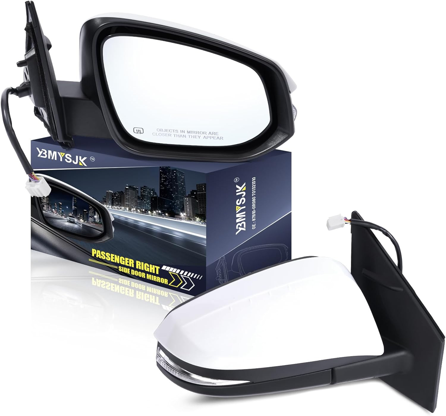 Passenger Side Power Door Mirror Compatible with Toyota RAV4 2013 2014 2015, wit