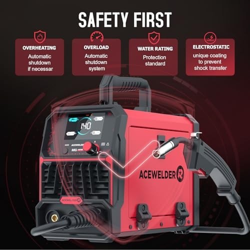 3 IN 1 Welder 140A Gasless Flux MIG/Lift Tig/Stick Welding Machine 110V Inverter
