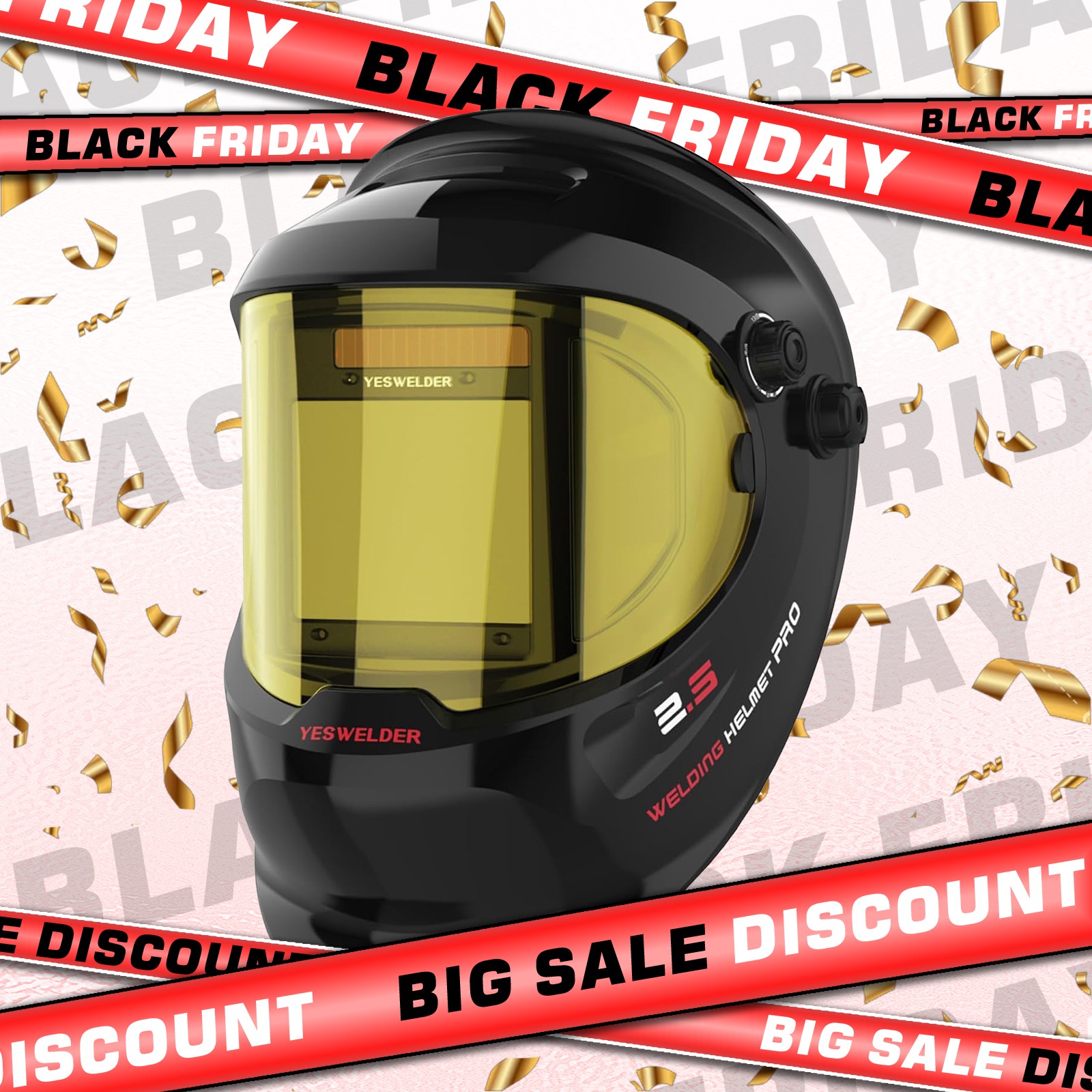Auto Darkening Welding Helmet, Large View True Color Welder Mask for TIG MIG ARC