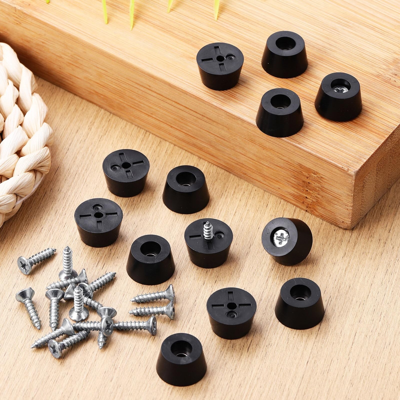 DOITOOL 120 PCS Soft Cutting Board Rubber Feet 1.50X0.80X0.80CM, As Shown
