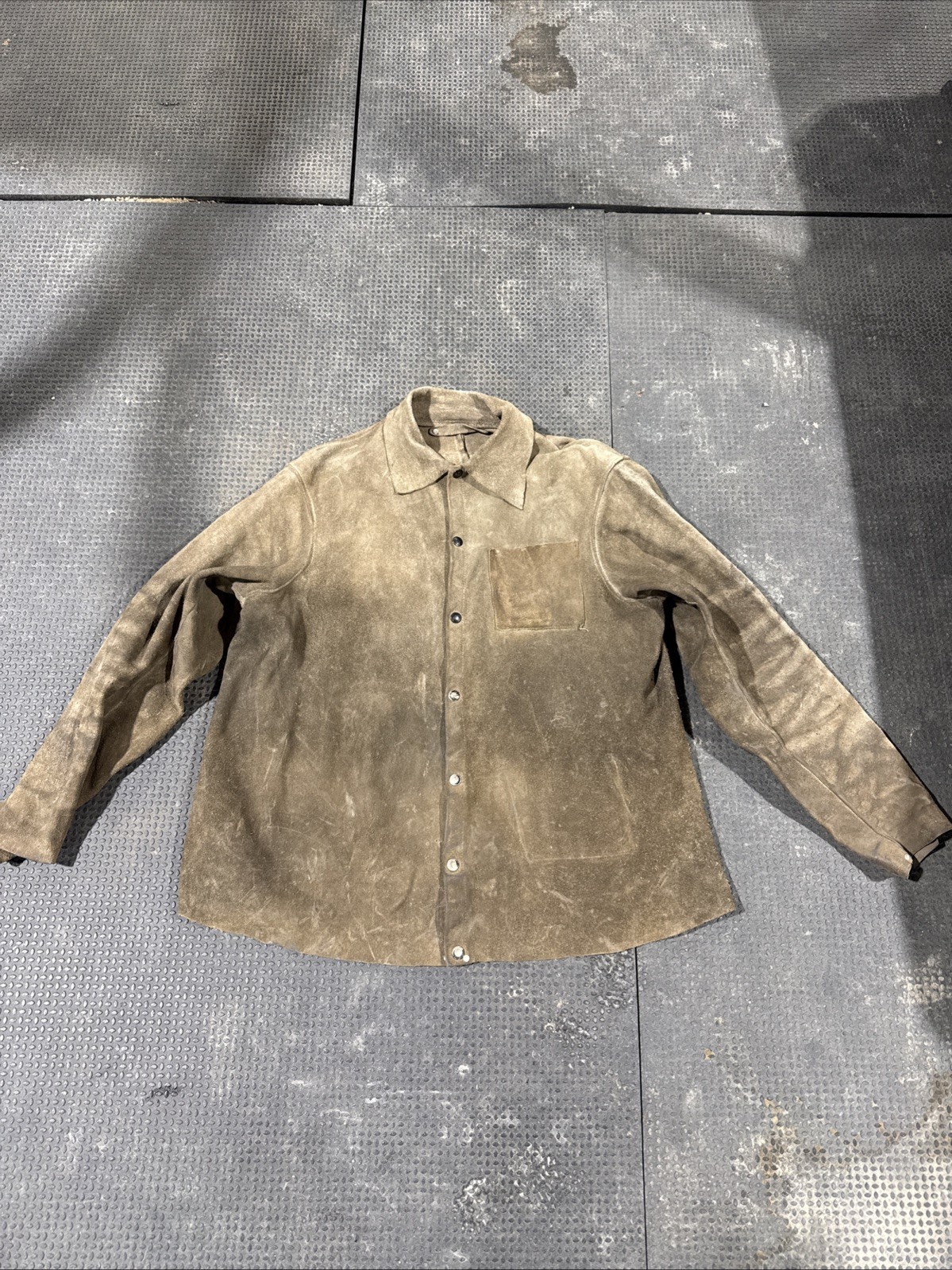 Used Leather Welding Coat Size L