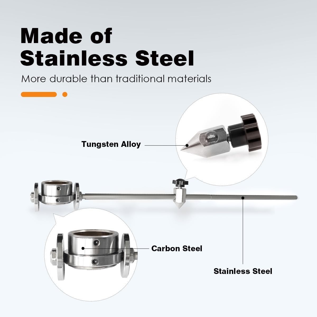 AG-60 Plasma Cutter Roller Guide with Detachable Compass Arm for Precision Cuts