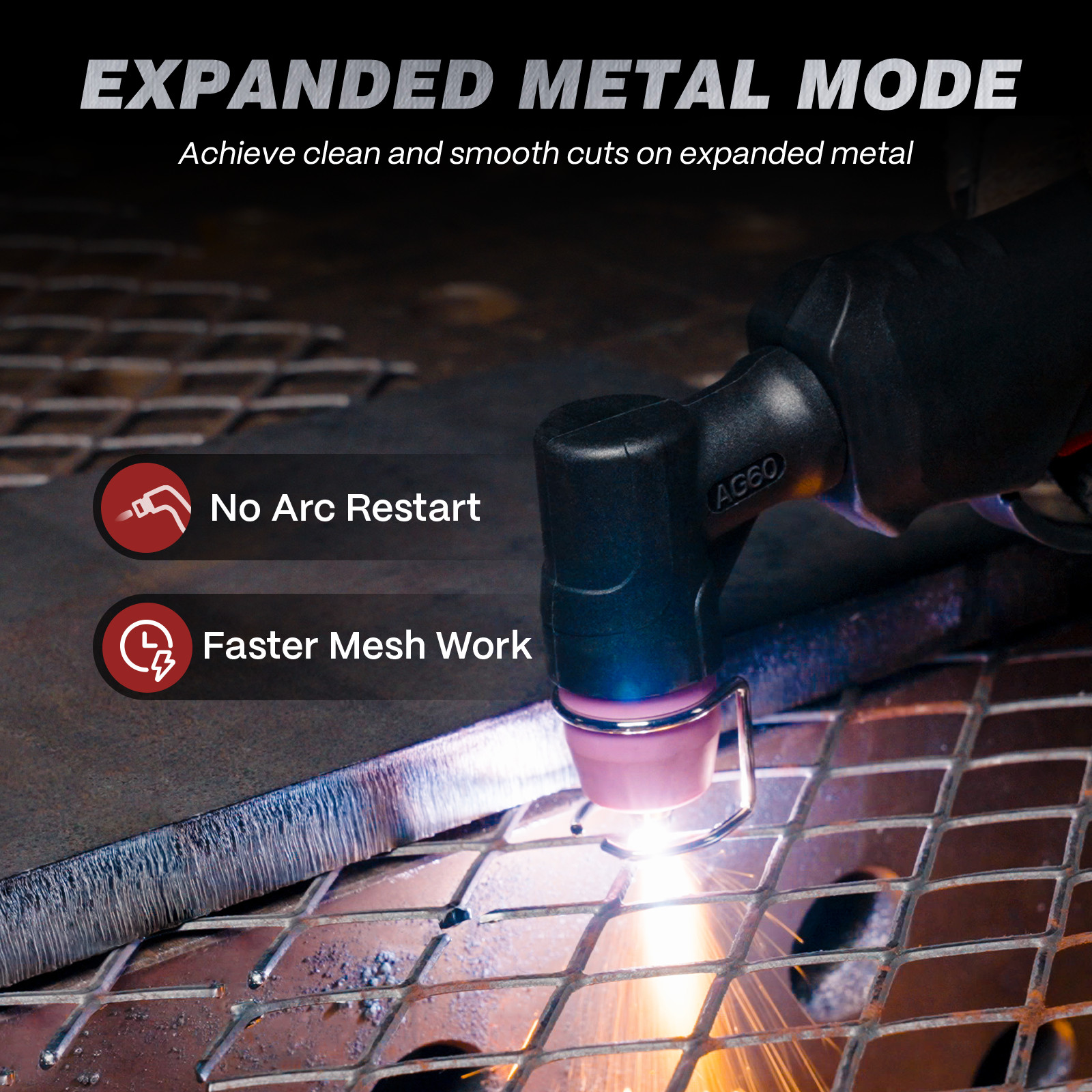 ARCCAPTAIN 60A Plasma Cutter Non-Touch Pilot Arc Plasma Cutting Machine 110/220V