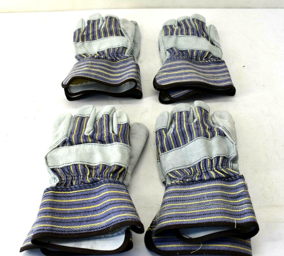 Memphis MCR Safety Cotton Blend Industrial Work Gloves Canvas Cuff 4 Pairs