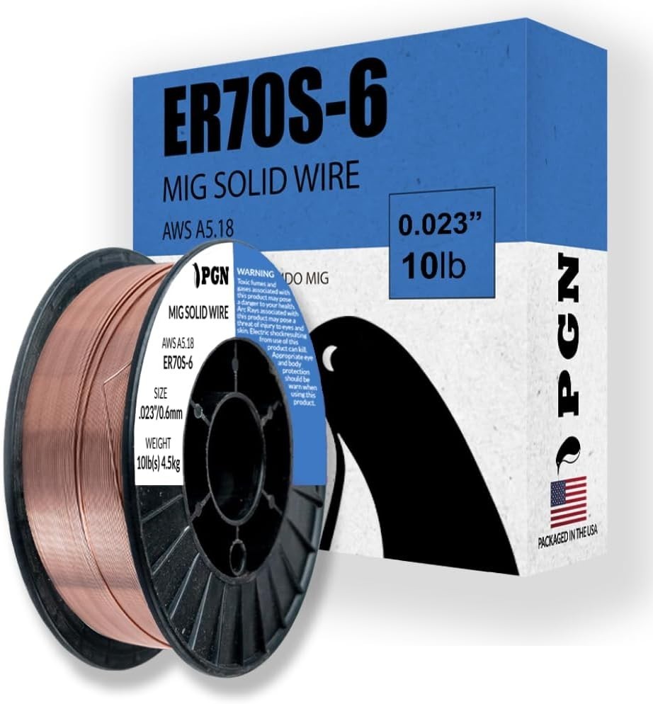 PGN ER70S-6 Solid MIG Welding Wire .023″ – Low Splatter, 10 lbs. of Quality
