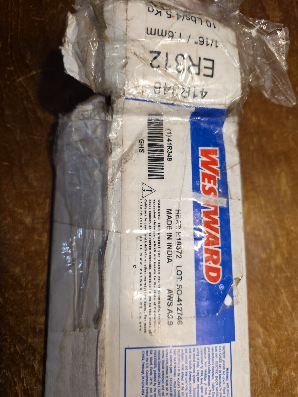 ER312 X 1/16″ TIG Stainless Steel 10 lb Box Welding Wire Rods Westward 41R348