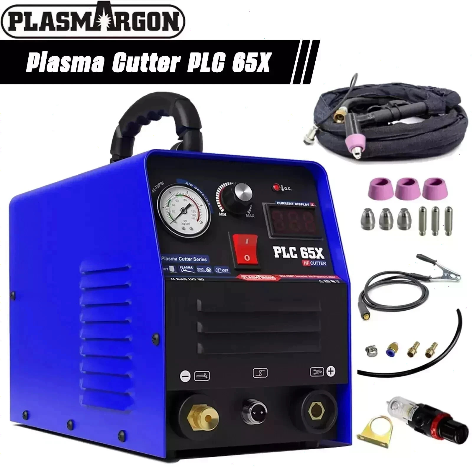 65Amp IGBT Air Plasma Cutter AG60 TORCH Portable Digital Cutting 18mm CUT65 NEW