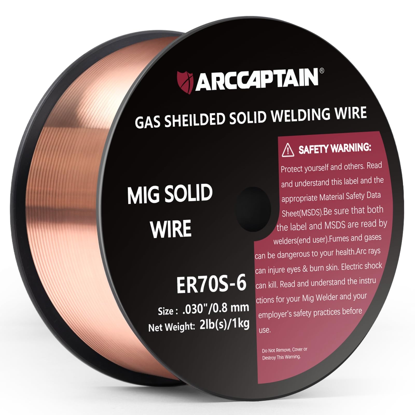 Mig Welding Wire, Mig Wire ER70S6 2Lbs Gas Solid Carbon Steel Low Splatter Mi…