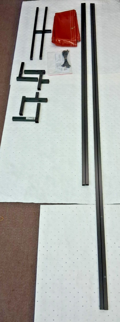 Steiner Thick Transparent Vinyl Portable Welding Screen Kit 8ft W 6ft H 538-6X8
