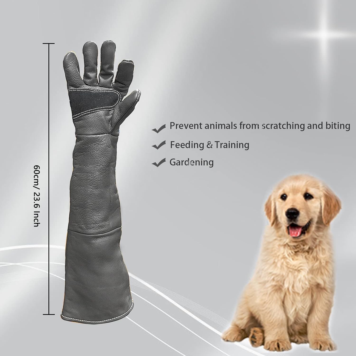 Guantes antmordida 60cm resistentes para soldar jardinería y animales