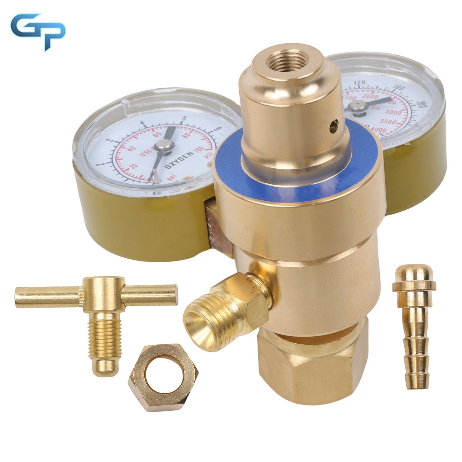 Professional Welding Oxygen Regulator, 2″ Gauge Brass Design, CGA540 Fitting