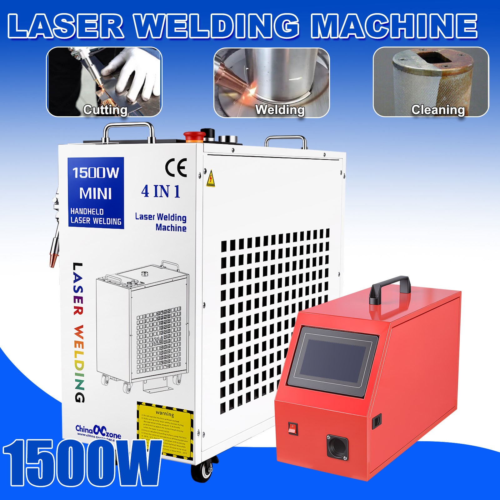 BWT 1500W Laser Welding Machine Laser Cleaner Welding Cutting Remove Cleaning US