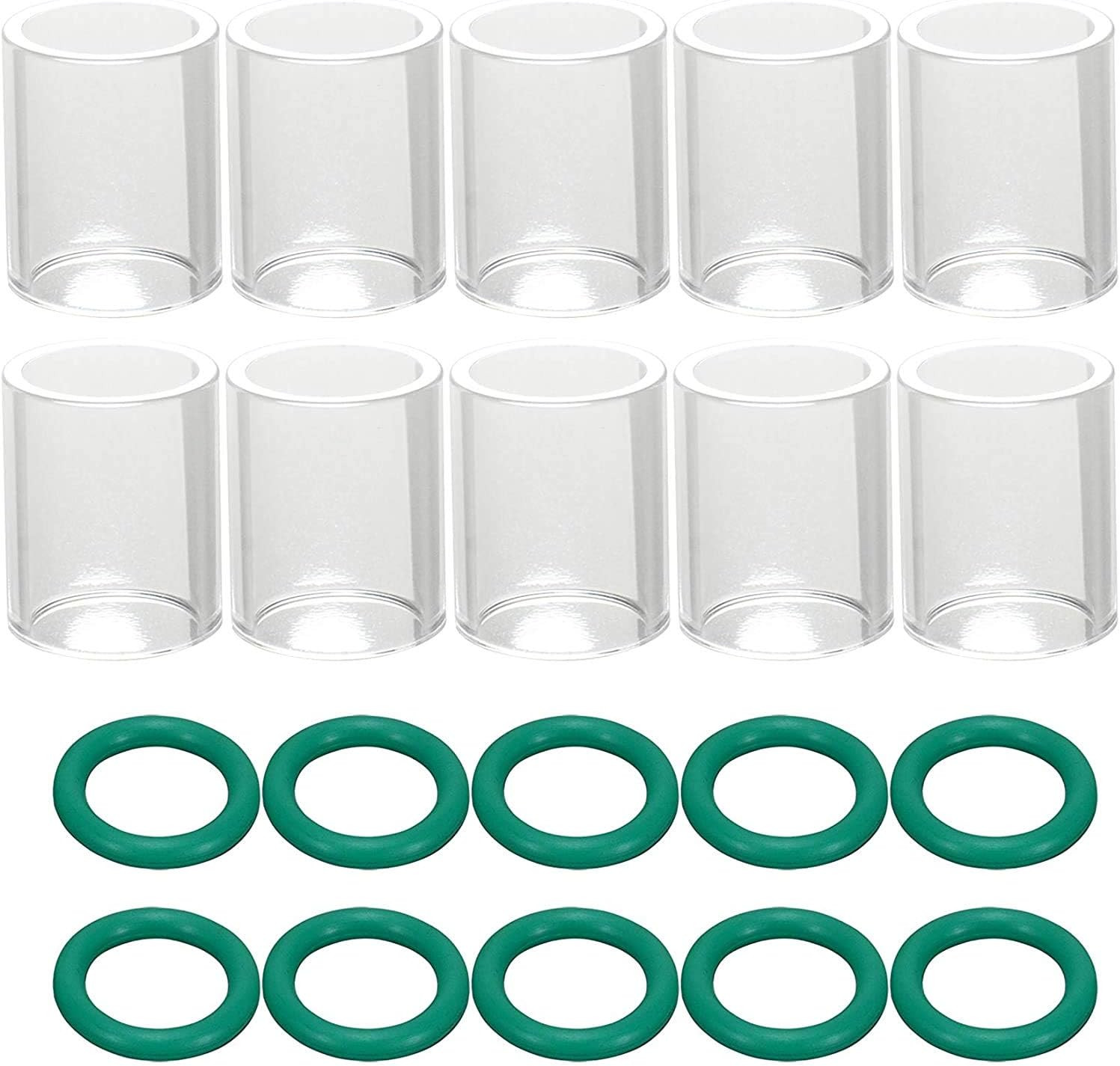 TIG Glass Cups Clear Quartz Nozzle #10 5/8″ & 16.0mm Orifice for SR WP 9 17 18 2