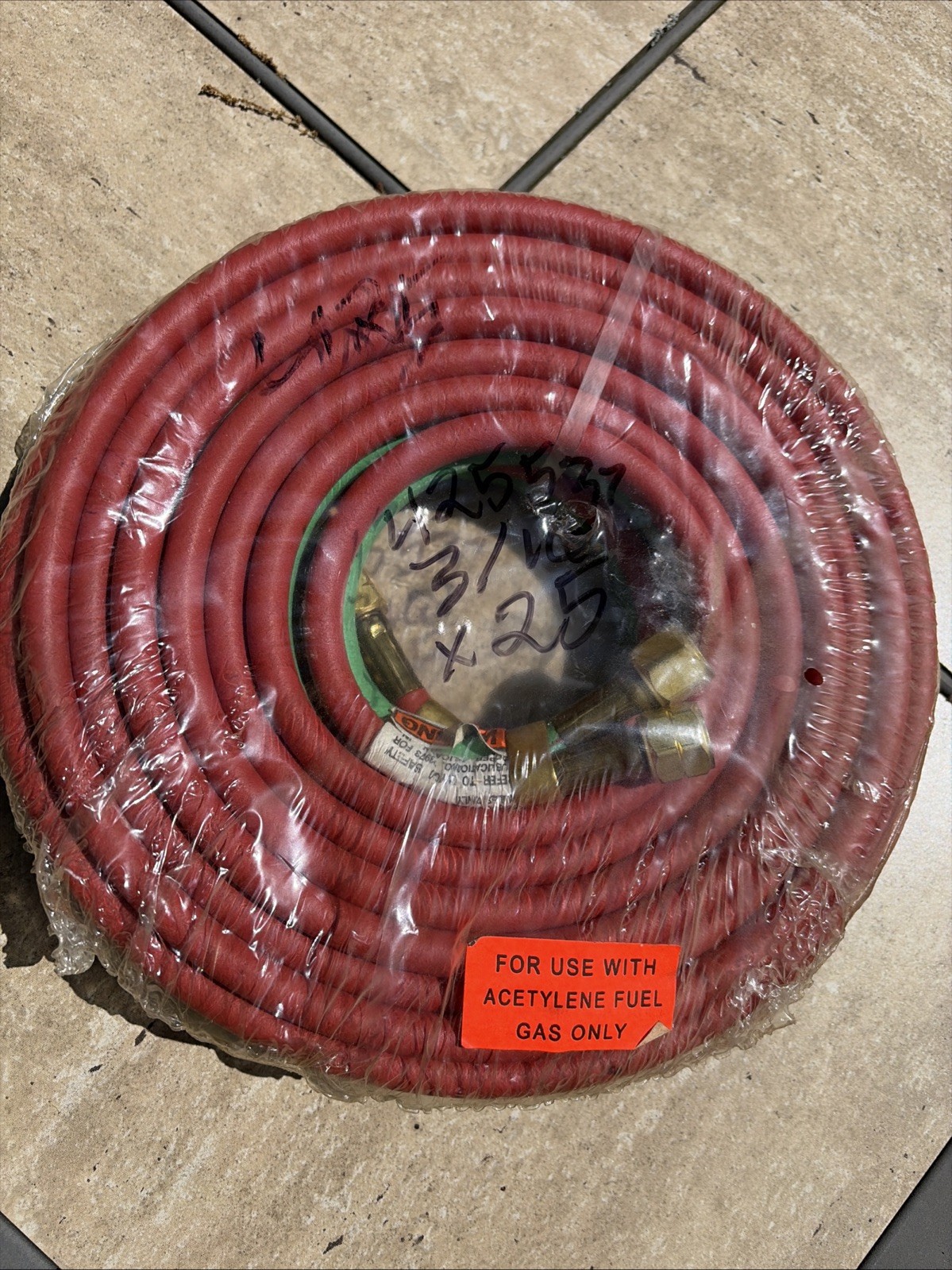 3/16″ Cutting Torch Hose – Oxy Acetylene Hose for Welding Gas New in Package