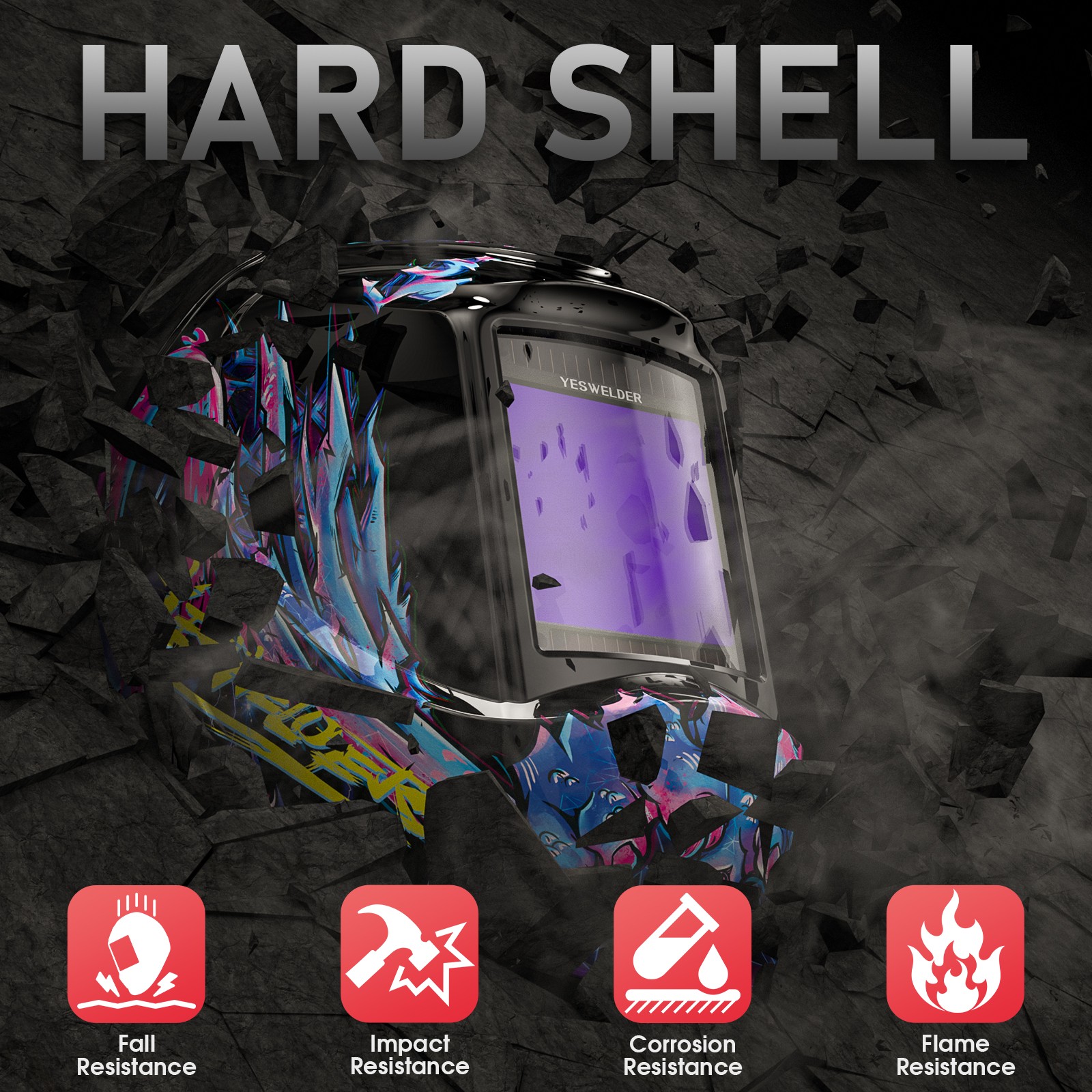 Auto Darkening Welding Helmet 1/1/1/1 4Sensor TIG MIG ARC +Gloves +Sleeves