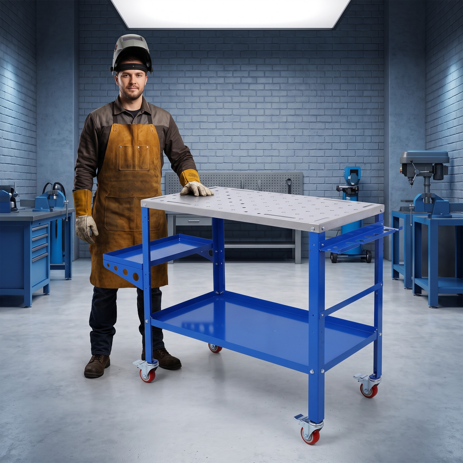 30x20in Steel Welding Table with Adjustable Height & Tilt