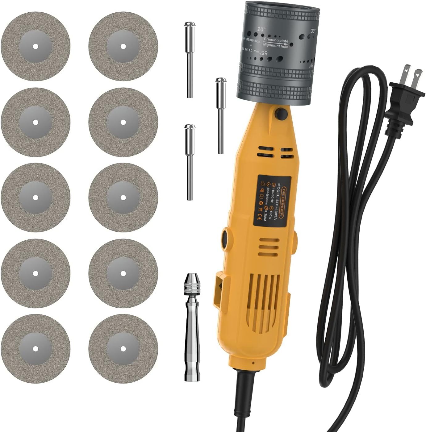 Tungsten Electrode Sharpener Grinder TIG welding Rotary Tool 6 Sizes 10 Angles
