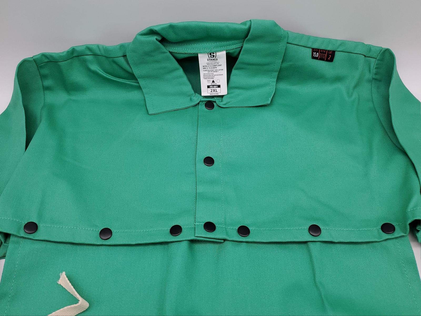 Stanco FR601 Welding Sleeves & Bib FR20 Size 2XL Green Cotton Fire Resistant