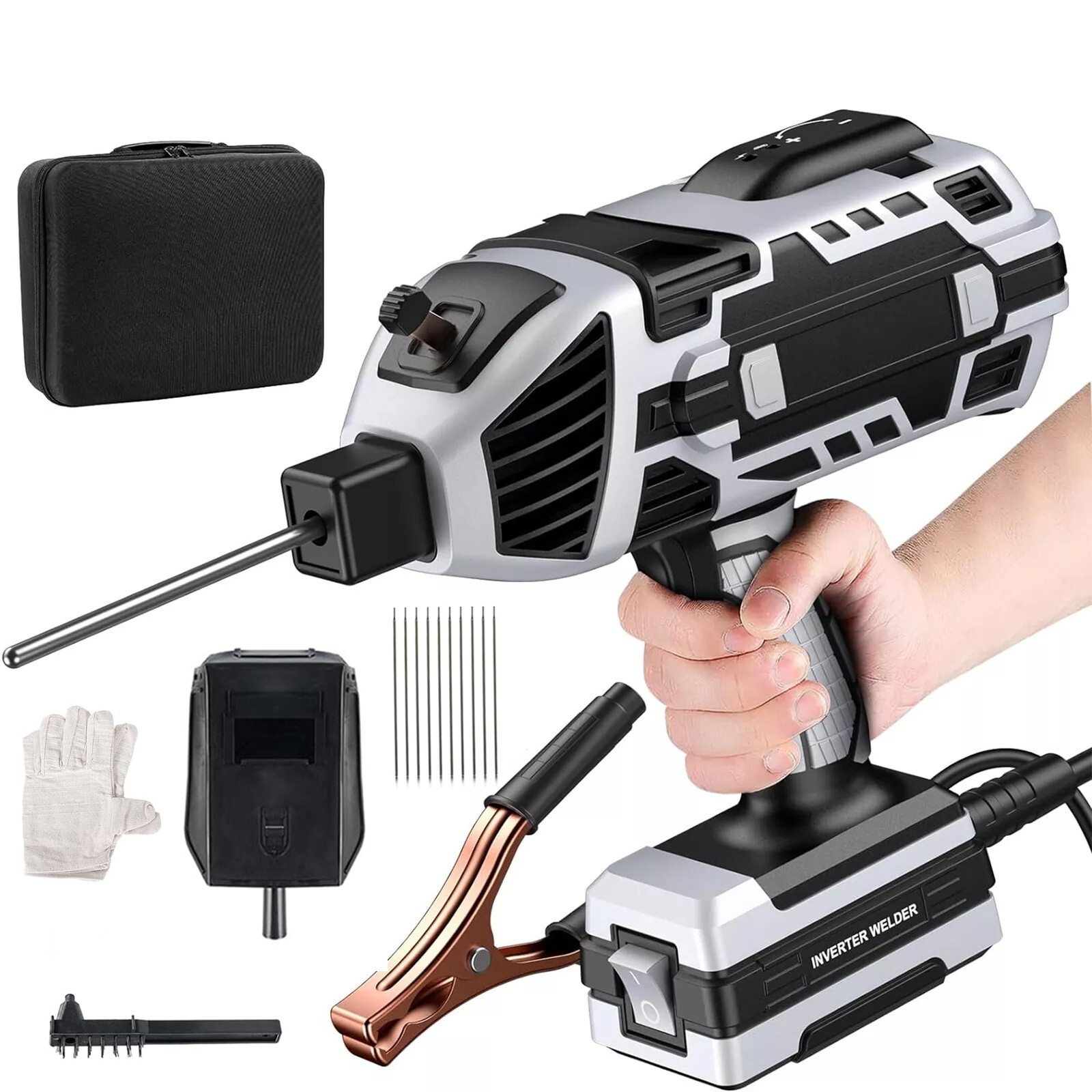 Electric Welding Machine 110V Portable ARC Welder Machine Gun HandHeld Welder
