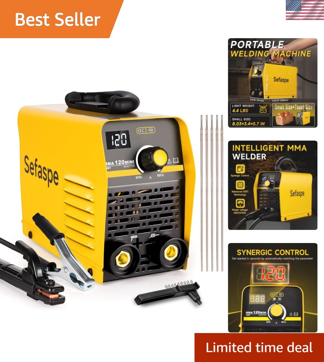 Ultra-Lightweight 110V MMA Welder with Dual-Mode & Smart Display Functionality