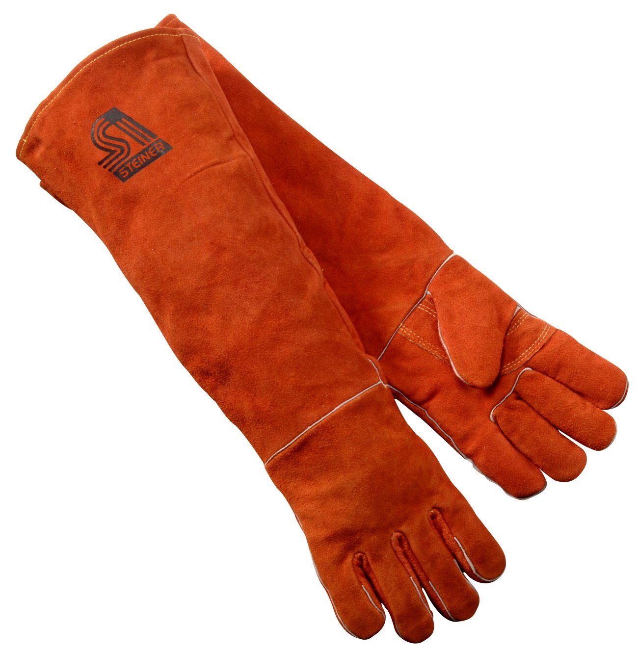 21923l Welding Gloves Burnt Orange Yseries 23inch Length Shoulder Split Cowhide