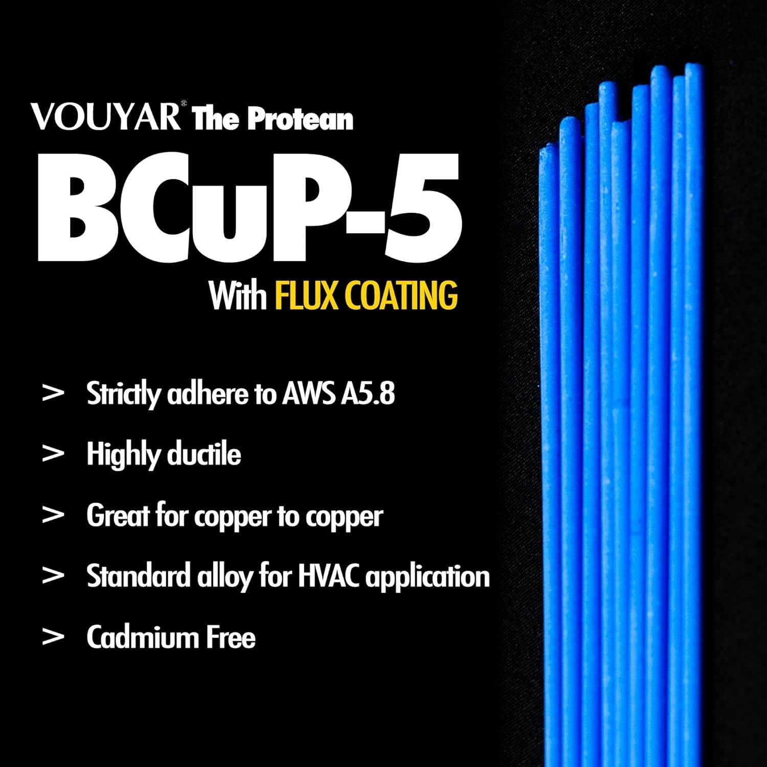 20 Flux Coated Brazing Rods Bcup-5 15% Silver for HVAC & Refrigeration 1/16″ …