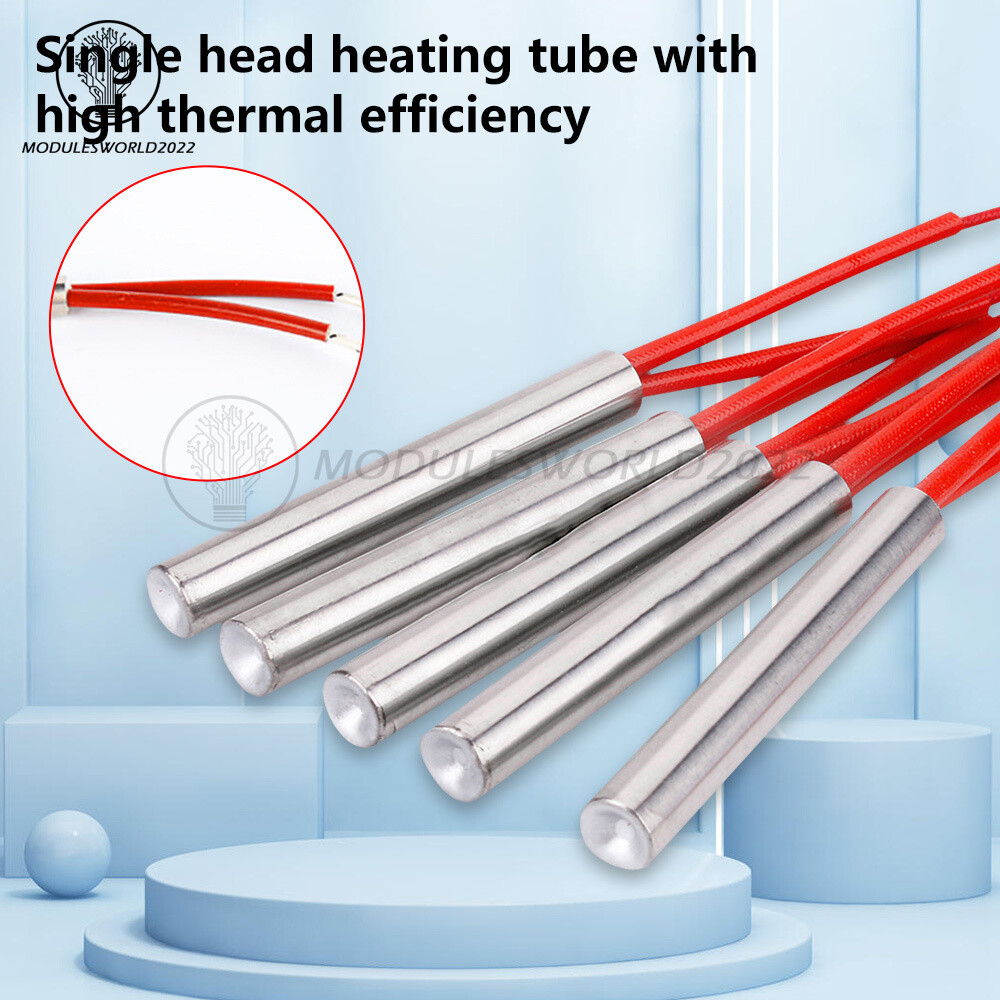 1X Mold Stainless Steel Single Head Heating Tube Element 6-10mm AC 220V 100-200W