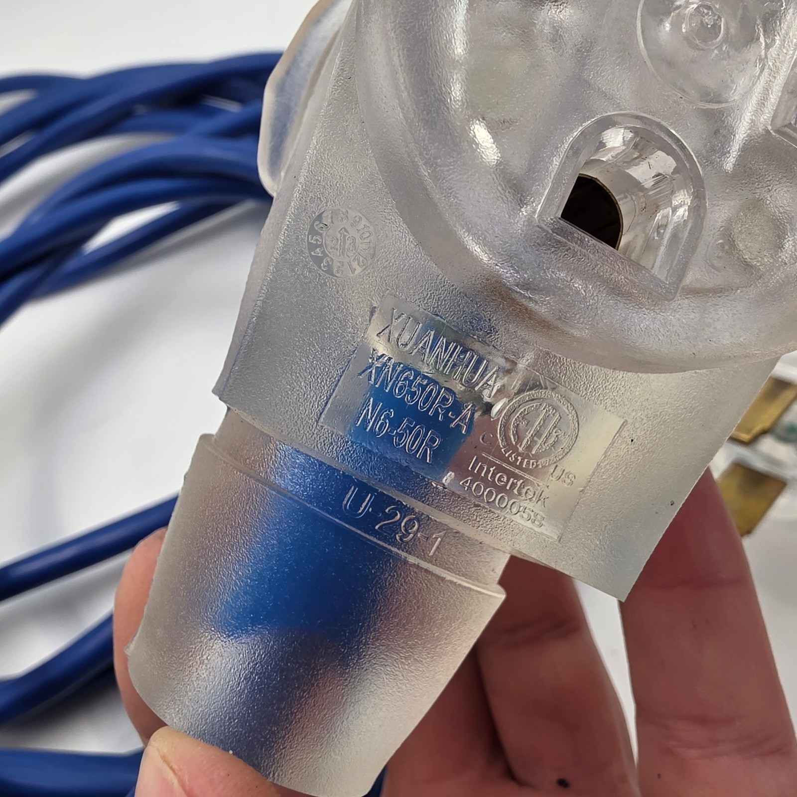 S7 Heavy Duty Welder Extension Cord 25 Feet 6-50 NEMA Blue XN650R-A XN650P-B O4