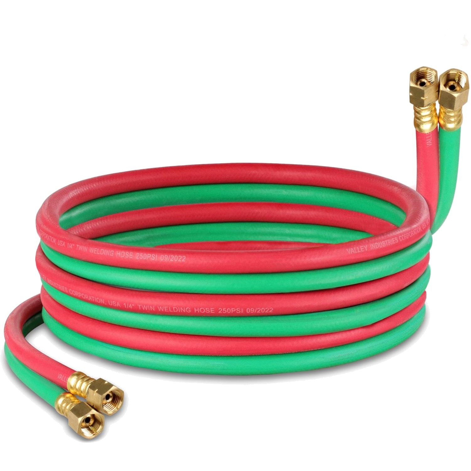 Oxy Acetylene Hose Rubber 15ft 1/4in Twin Cutting Torch for Welding Safety