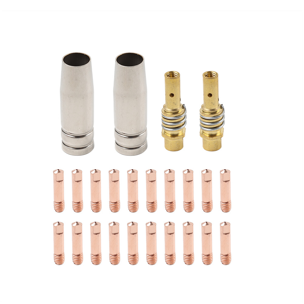 24pcs MB 15AK MIG Welding Gun Kit 030/035Contact Tip Nozzle Diffuser