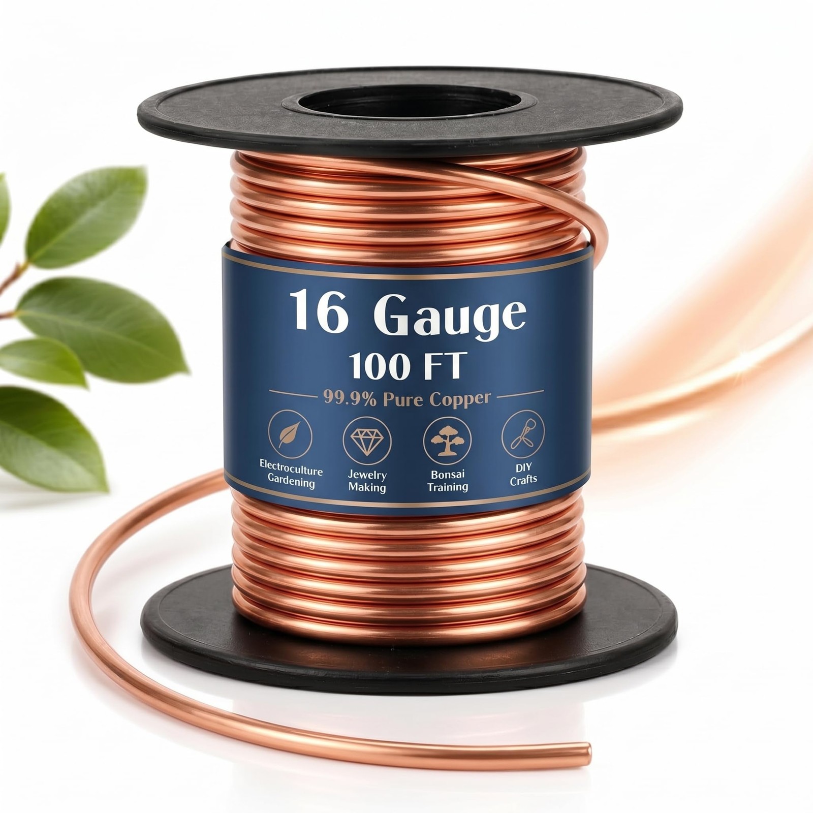 Therwen 100ft 16 Gauge Copper Wire for 16 Gauge, 100ft, as pictures show