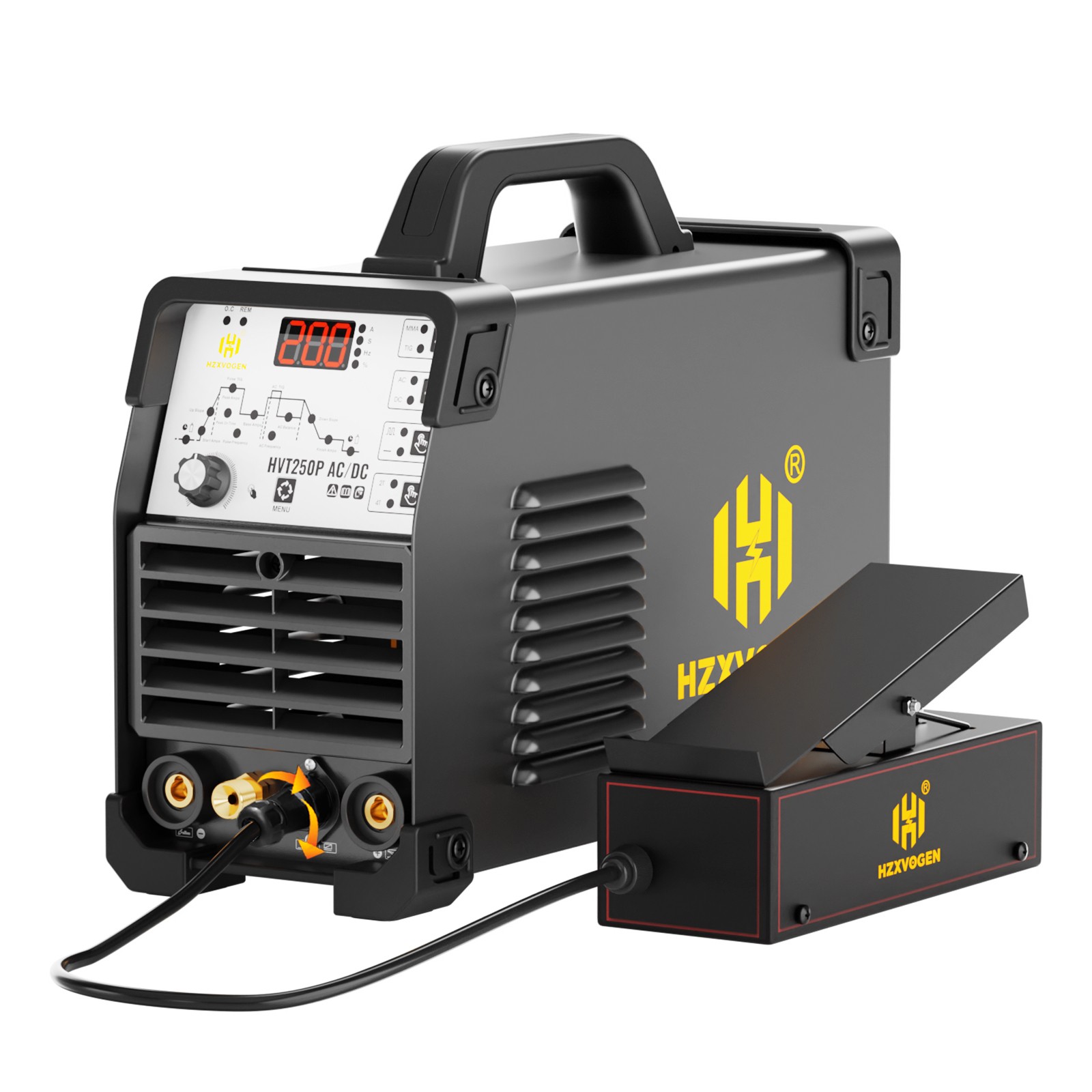 110V/220V Pulse Aluminium AC/DC TIG Welder 200A 2T/4T HF TIG/MMA Welding KIT DIY