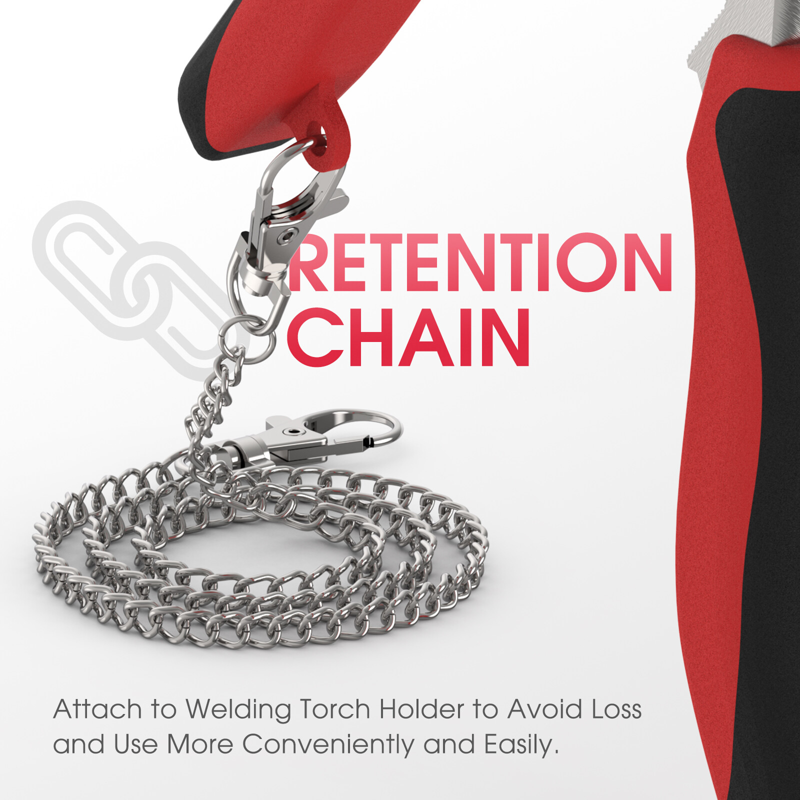 YESWELDER 8″ MIG Welding Pliers with Retention Chain Anti-Rust High-Carbon Steel