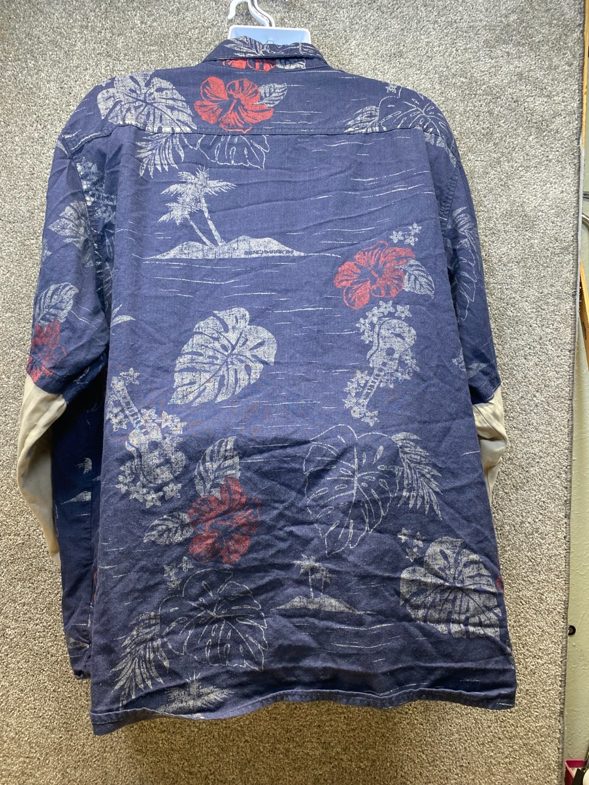 Benchmark FR Mens 3XL Floral Aloha Hawaiian Button Up Shirt Made In The USA
