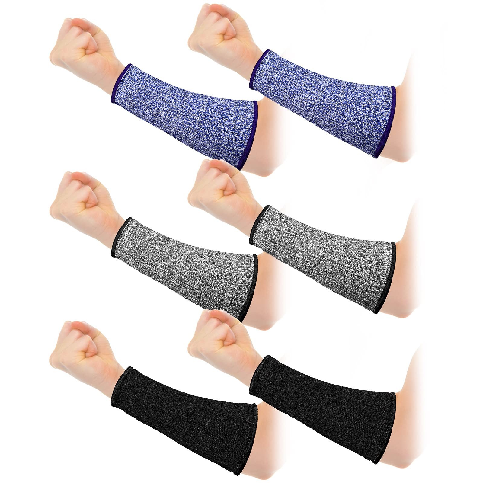 Sintege 3 Pairs Arm Protectors for Thin 7.9 Inch, Black, Royal Blue, Grey