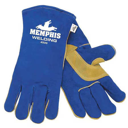 Mcr Safety 4500M Welding Welding Gloves, Gauntlet Cuff, Wing Thumb, Premium