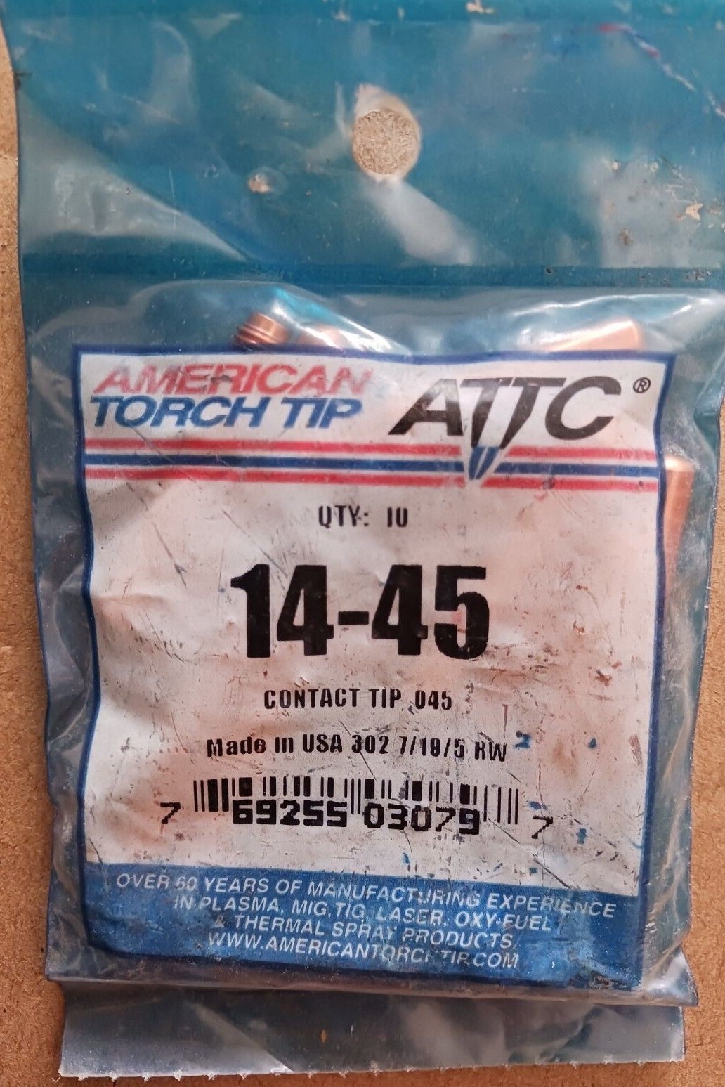 American Torch Tip 11-45 Contact Tip .045, Pkg of 10