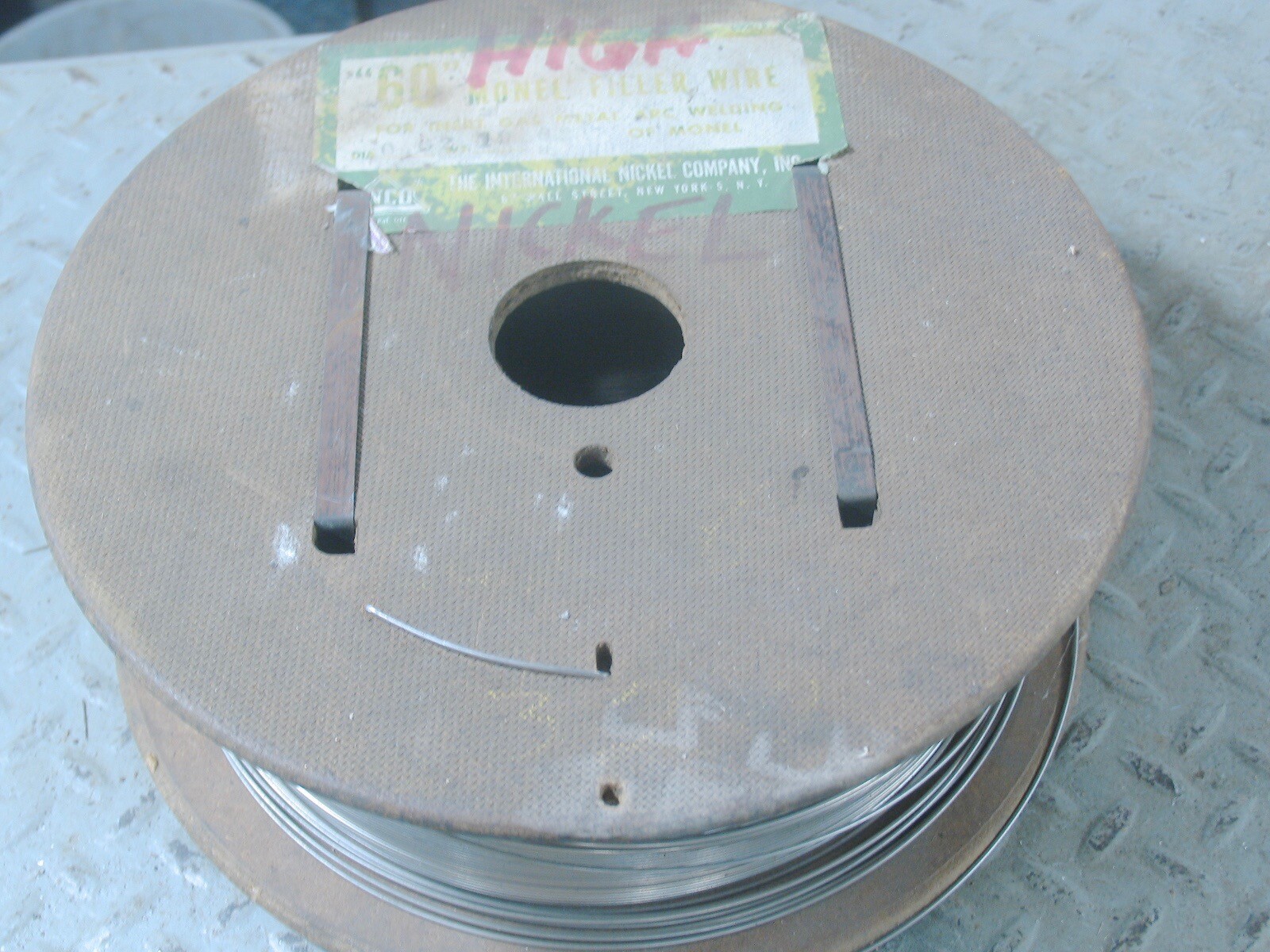 12″ Spool INCO “60” Monel Filler Welding Wire,.062, 22lbs.(Hi-Nickel Content)